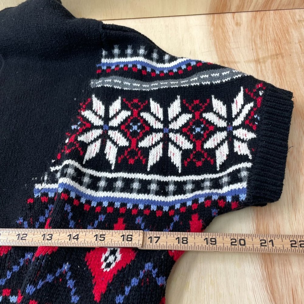 Tommy Hilfiger Fair Isle Vest Short Sleeve Sweater Medium - Picture 9 of 12